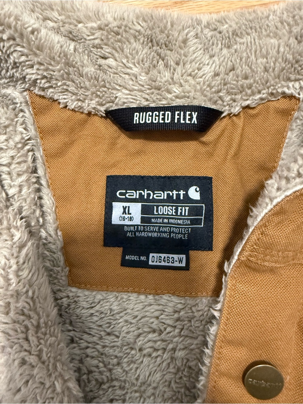 Carhartt Women’s Brown Sherpa-Lined Work Jacket - Picture 3 of 5